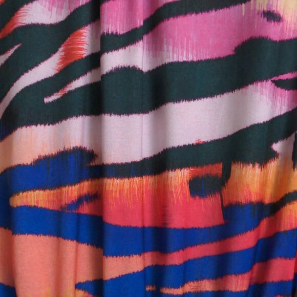 Willa Story Womens Fit & Flare Dress Multicolor Abstract Elastic Waist Midi XS - Picture 2 of 10